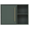 HÄNGESCHRANK 66,8/48,4/16 cm  - Waldgrün/Goldfarben, MODERN, Holzwerkstoff/Metall (66,8/48,4/16cm) - Stylife