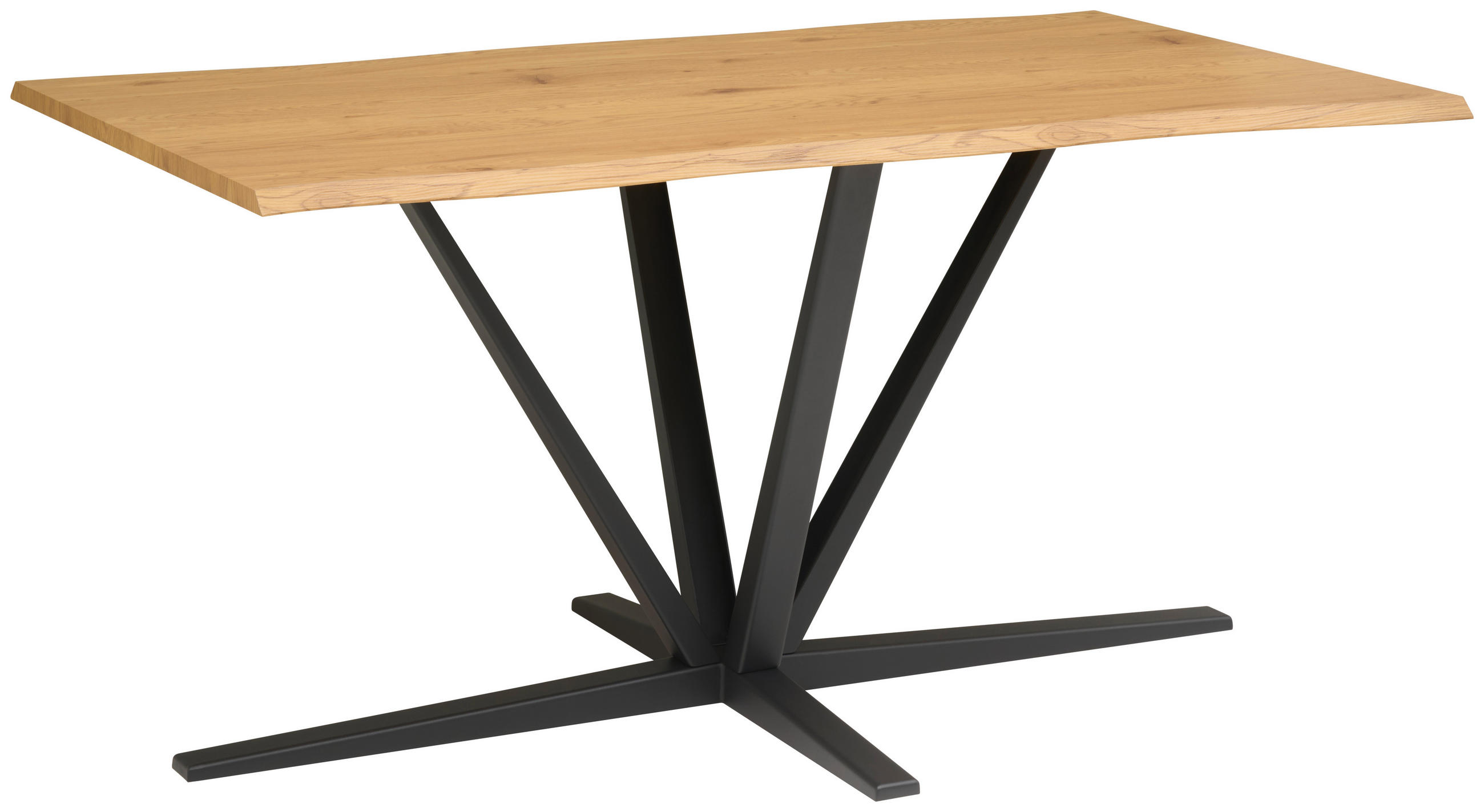 JÍDELNÍ STŮL, černá, barvy dubu, 160/76/90 cm - černá/barvy dubu, Moderní, kov/kompozitní dřevo (160/76/90cm) - MID.YOU