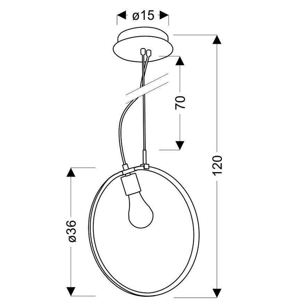 PENDELLAMPA Skiros 15/36/120 cm  - svart/guldfärgad, Design, metall (15/36/120cm)