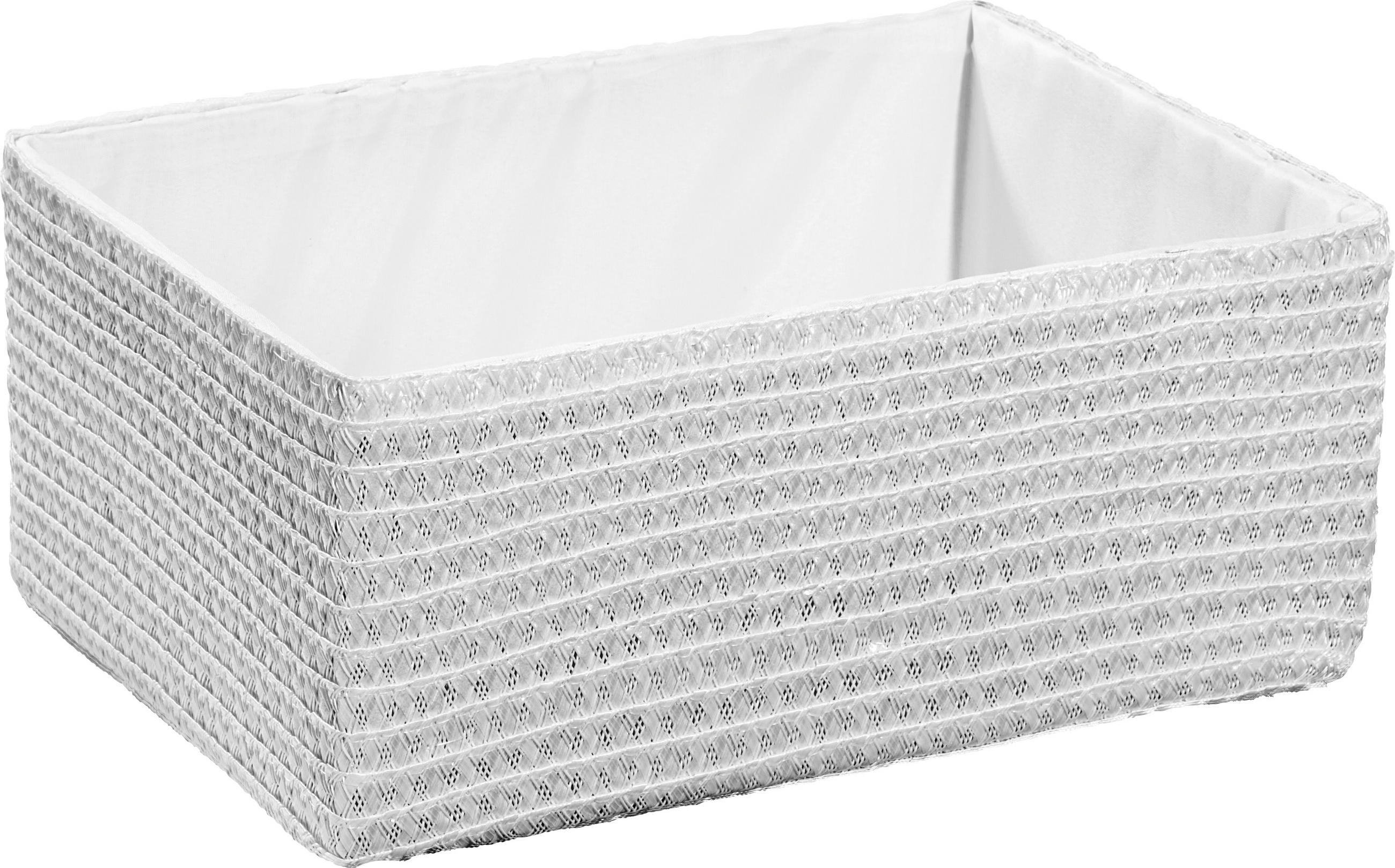 REGALKORB 36/26/16 cm   - Weiß, Basics, Kunststoff/Textil (36/26/16cm) - Landscape
