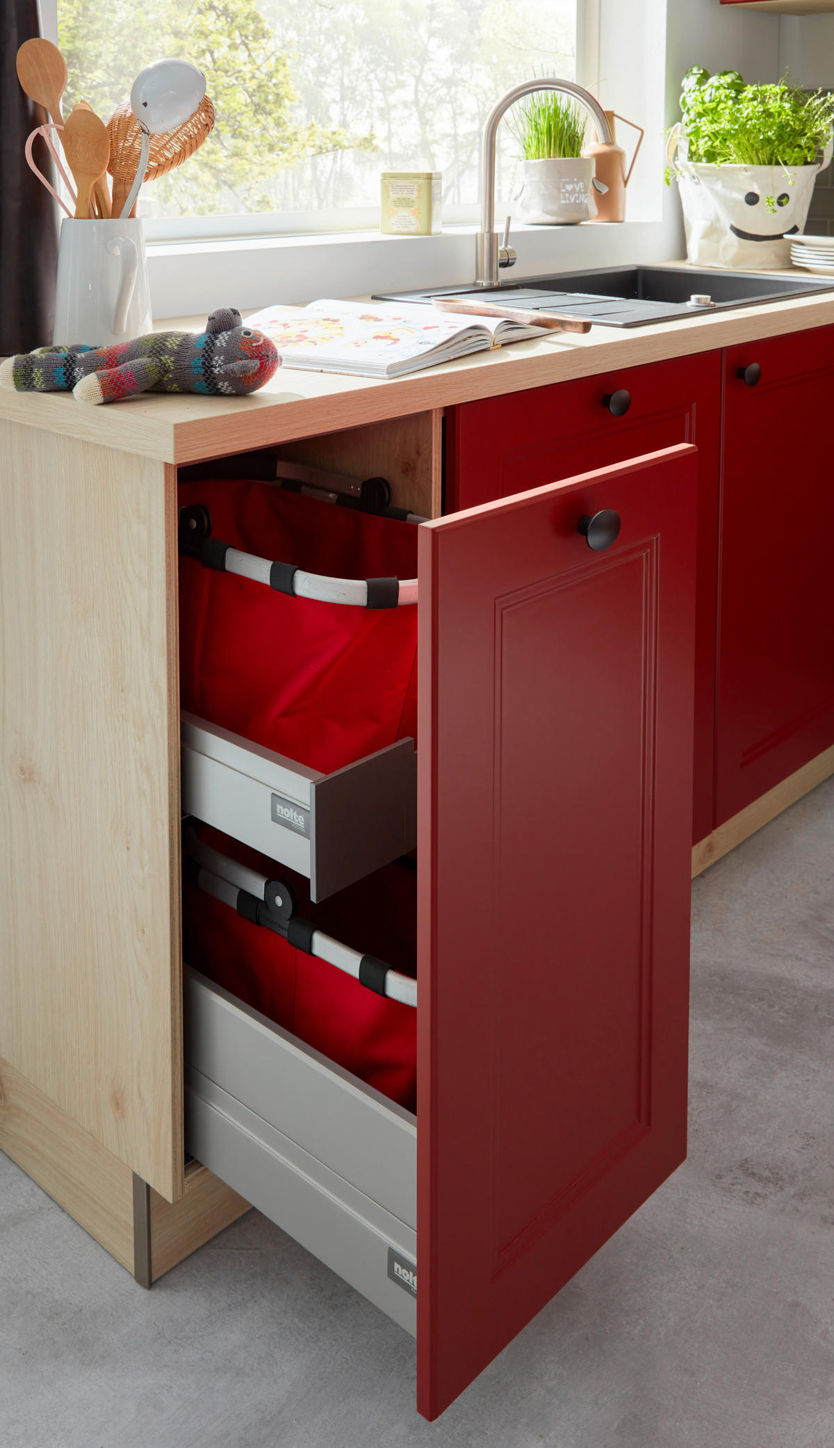 EINBAUKÜCHE   - Rot, Design, Holzwerkstoff - Dieter Knoll