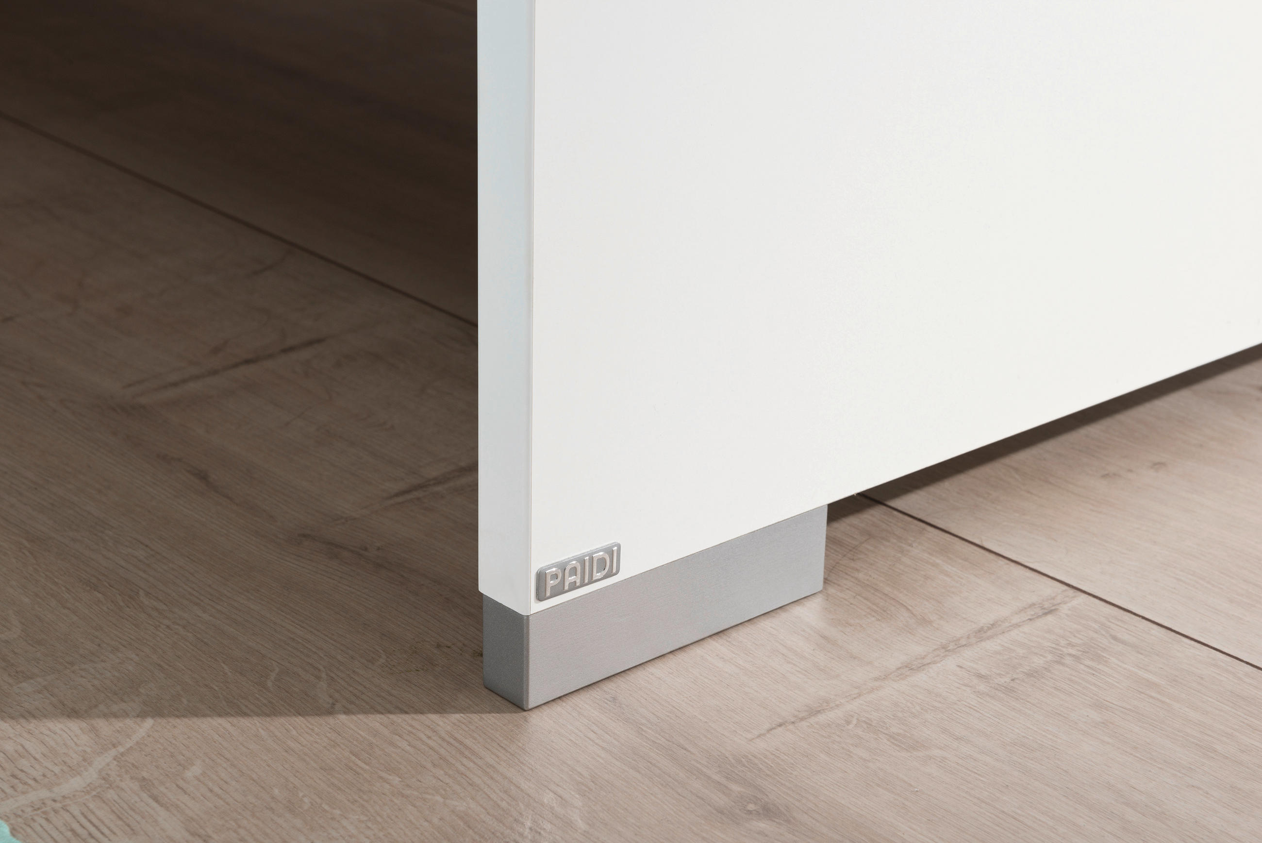 REGAL Weiß, Eichefarben  - Eichefarben/Alufarben, Design, Holzwerkstoff/Kunststoff (48,4/205,9/39,6cm) - Paidi