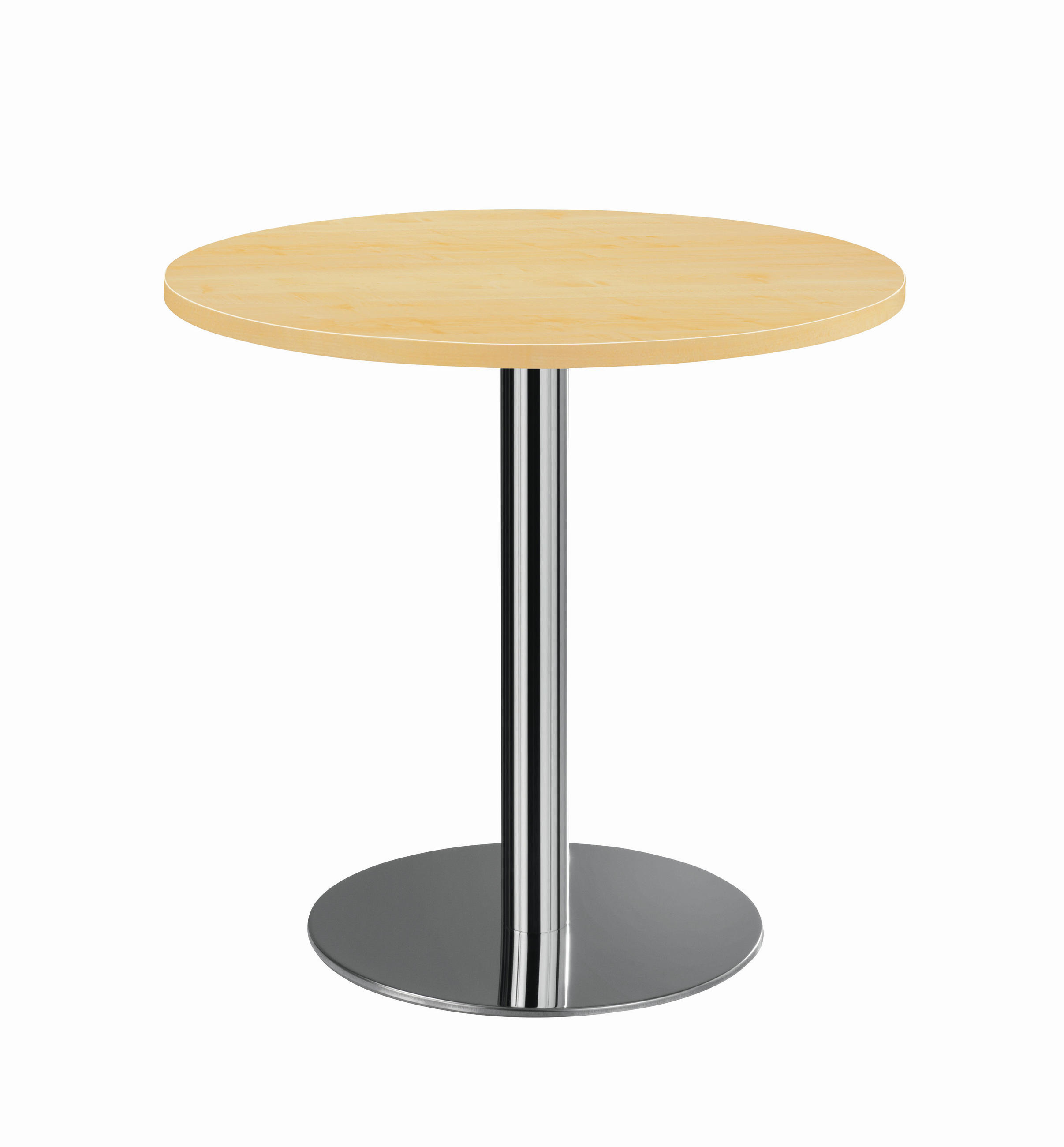 KONFERENZTISCH 80/80/74 cm  - Chromfarben/Ahornfarben, KONVENTIONELL, Holzwerkstoff/Metall (80/80/74cm) - Venda