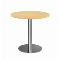 KONFERENZTISCH 80/80/74 cm  - Chromfarben/Ahornfarben, KONVENTIONELL, Holzwerkstoff/Metall (80/80/74cm) - Venda