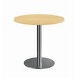 KONFERENZTISCH 80/80/74 cm  - Chromfarben/Ahornfarben, KONVENTIONELL, Holzwerkstoff/Metall (80/80/74cm) - Venda