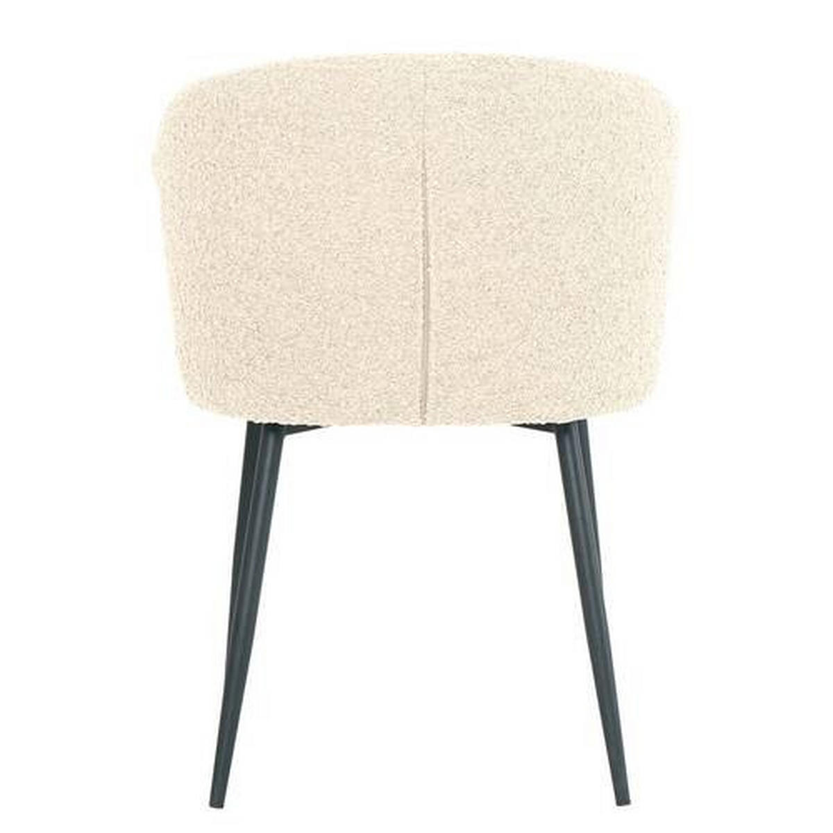 STUHL  in Eisen Bouclé Metall, Textil  - Creme/Schwarz, LIFESTYLE, Textil/Metall (57/82/59cm) - home24