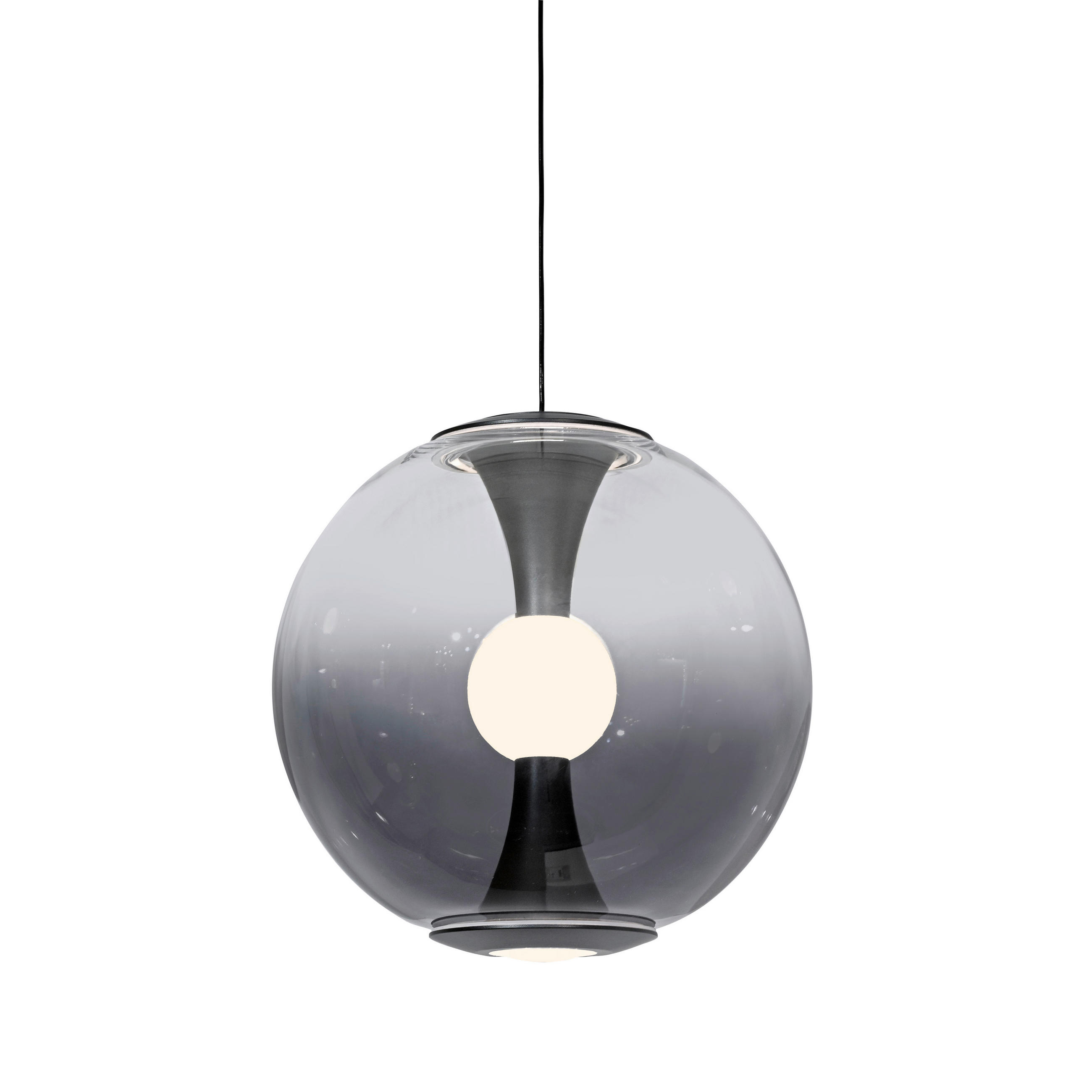 LED-PENDELLEUCHTE PURE Base-Glow 20/20/150 cm   - Grau, MODERN, Glas/Kunststoff (20/80-200cm) - Neuhaus PURE