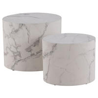 SET DE TABLES D'APPOINT in Papier, Holzwerkstoff 33/48/40 cm   - Weiss/Grau, Trend, Papier/Holzwerkstoff (33/48/40cm) - MID.YOU