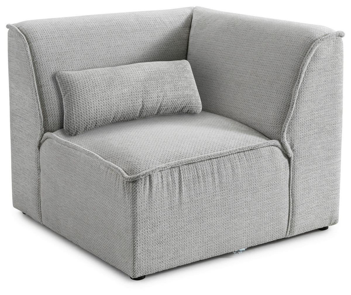 WOHNLANDSCHAFT Flachgewebe Naturfarben  - Schwarz/Naturfarben, Design, Kunststoff/Textil (211/368/165cm) - Lomoco