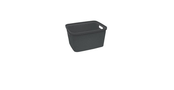 AUFBEWAHRUNGSBOX    21,5/27/15 cm  - Dunkelgrau, Basics, Kunststoff (21,5/27/15cm) - Homeware
