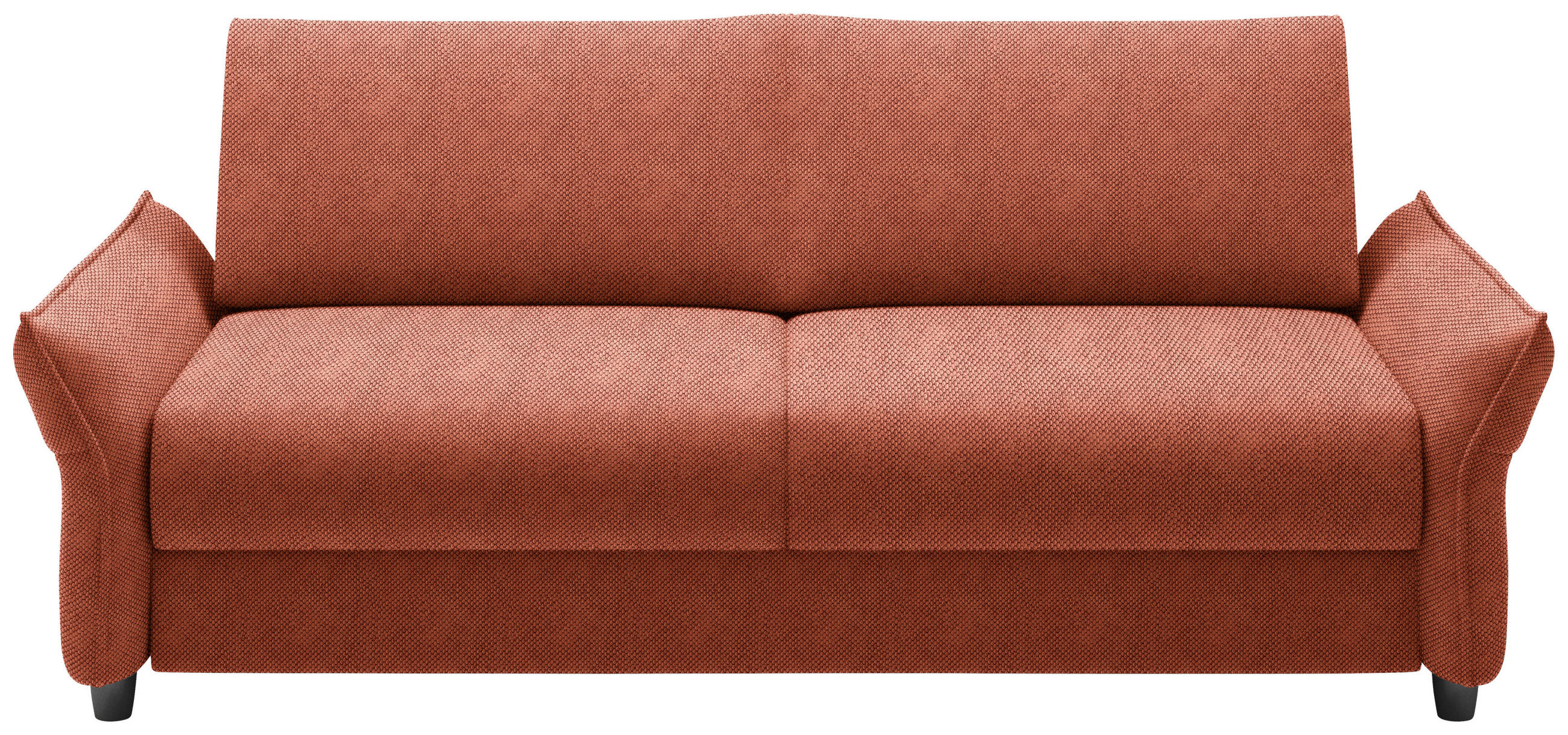 BÄDDSOFFA i vävt tyg rostfärgad  - svart/rostfärgad, Klassisk, textil/plast (198/82/106cm) - MID.YOU