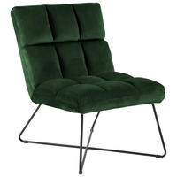 SESSEL Samt Schwarz, Dunkelgrün    - Dunkelgrün/Schwarz, MODERN, Textil/Metall (62/90/86cm)