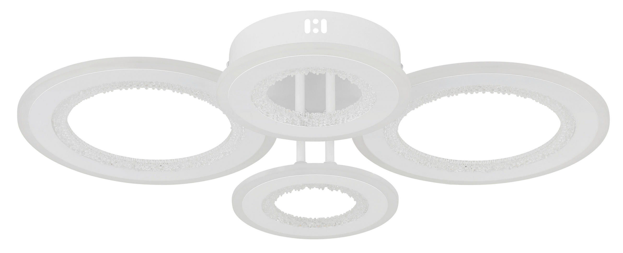 LED-DECKENLEUCHTE 59/42/12 cm   - Klar/Weiß, Design, Kunststoff/Metall (59/42/12cm) - Globo