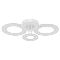 LED-DECKENLEUCHTE 59/42/12 cm   - Klar/Weiß, Design, Kunststoff/Metall (59/42/12cm) - Globo