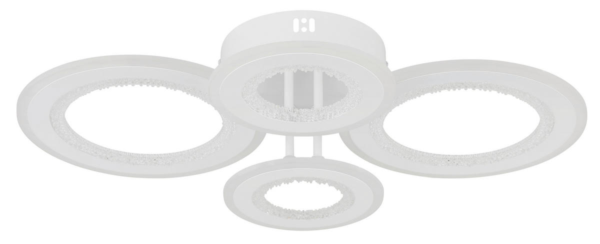 LED-DECKENLEUCHTE 59/42/12 cm   - Klar/Weiß, Design, Kunststoff/Metall (59/42/12cm) - Globo