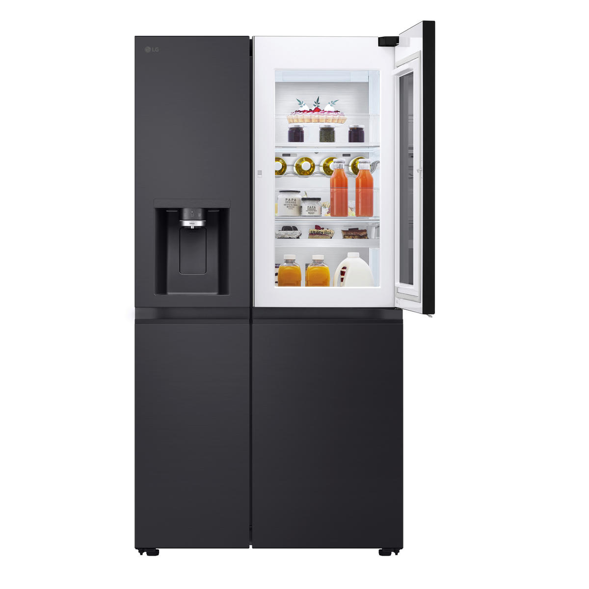 SIDE-BY-SIDE 91.3/179/73.5 cm GSXE90EVDD  - Schwarz, Basics, Glas/Kunststoff (91.3/179/73.5cm) - LG