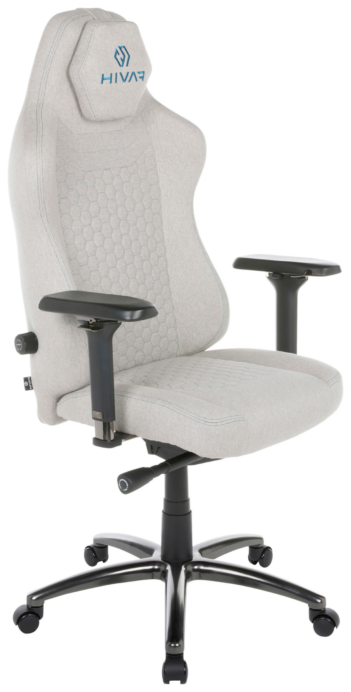 ORBICAL Smoke Obsidian Blau, Hellgrau, Schwarz Hochglanz Metall, Textil   - Blau/Schwarz Hochglanz, LIFESTYLE, Textil/Metall (79/142/77cm) - HIVAR