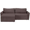 ECKSOFA in Cord Braun  - Schwarz/Braun, Konventionell, Kunststoff/Textil (228/146cm) - MID.YOU