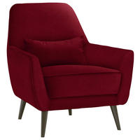 SESSEL Mikrofaser Rot    - Rot/Schwarz, MODERN, Holz/Textil (77/86/80cm) - MID.YOU