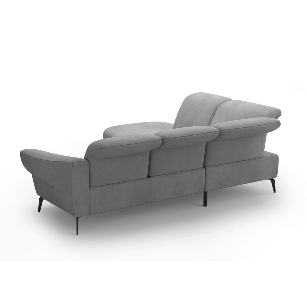 Thumbnail - Sit & More Ecksofa Dance E, Grau, Textil, 5-Sitzer, Ottomane links, L-Form, 302x270 cm, Goldenes M, Oeko-Tex® Standard 1...