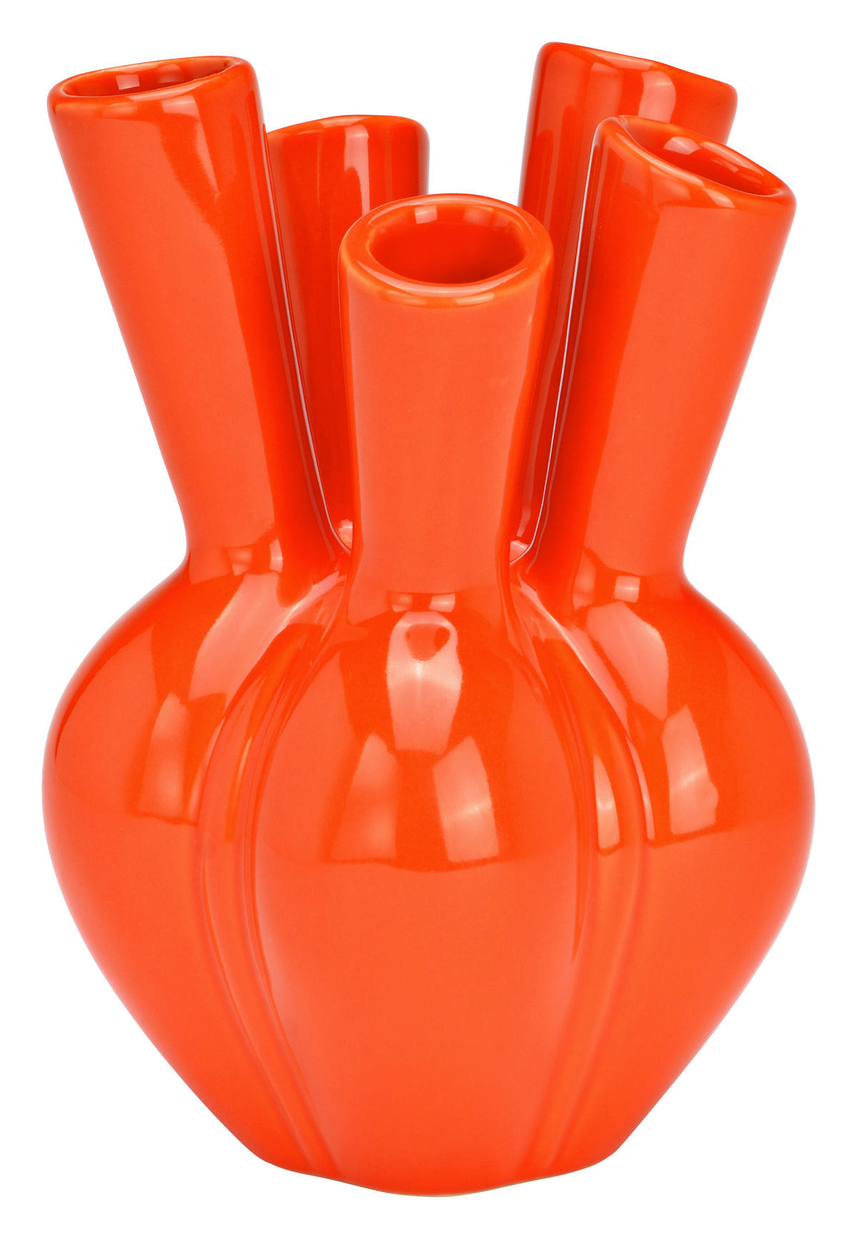 VASE  - Orange, Basics, Keramik (15/20/15cm)