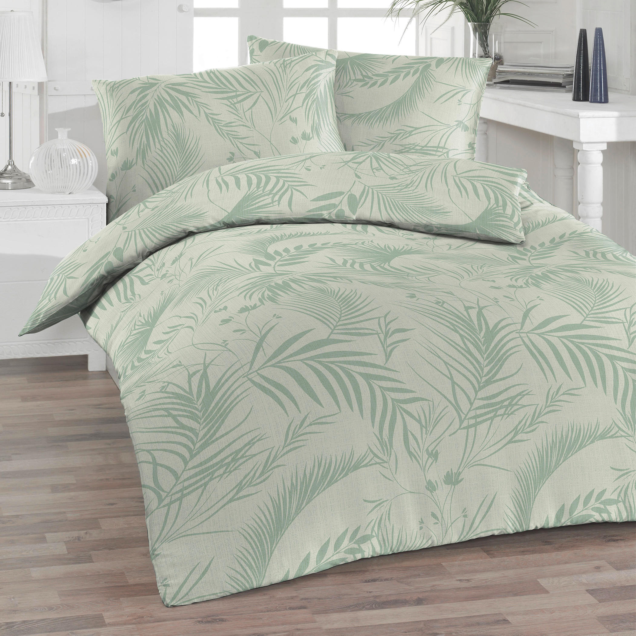 BETTWÄSCHE Seersucker 140/200 cm  - Salbeigrün, Basics, Textil (140/200cm) - Florella