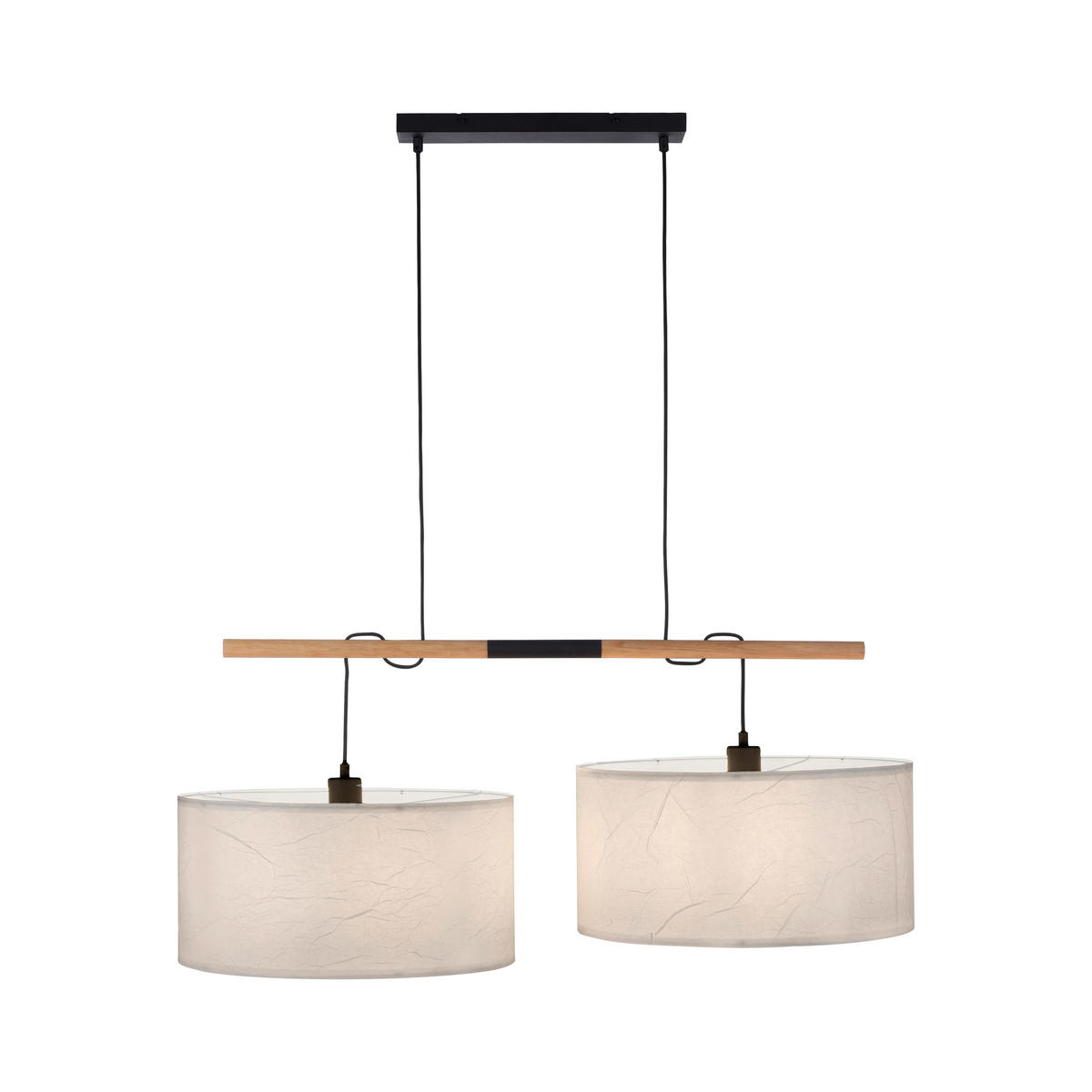 HÄNGELEUCHTE Sofie 107/44/120 cm  - Weiß, Natur, Papier/Metall (107/44/120cm)