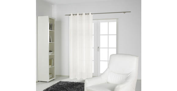 ÖSENVORHANG transparent - Naturfarben, Basics, Textil (140/245cm) - Boxxx