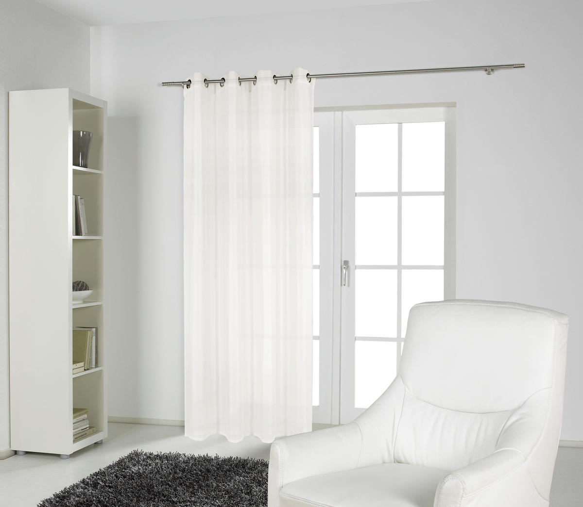 RINGLIS FÜGGÖNY áttetsző  - natúr, Basics, textil (140/245cm) - Boxxx