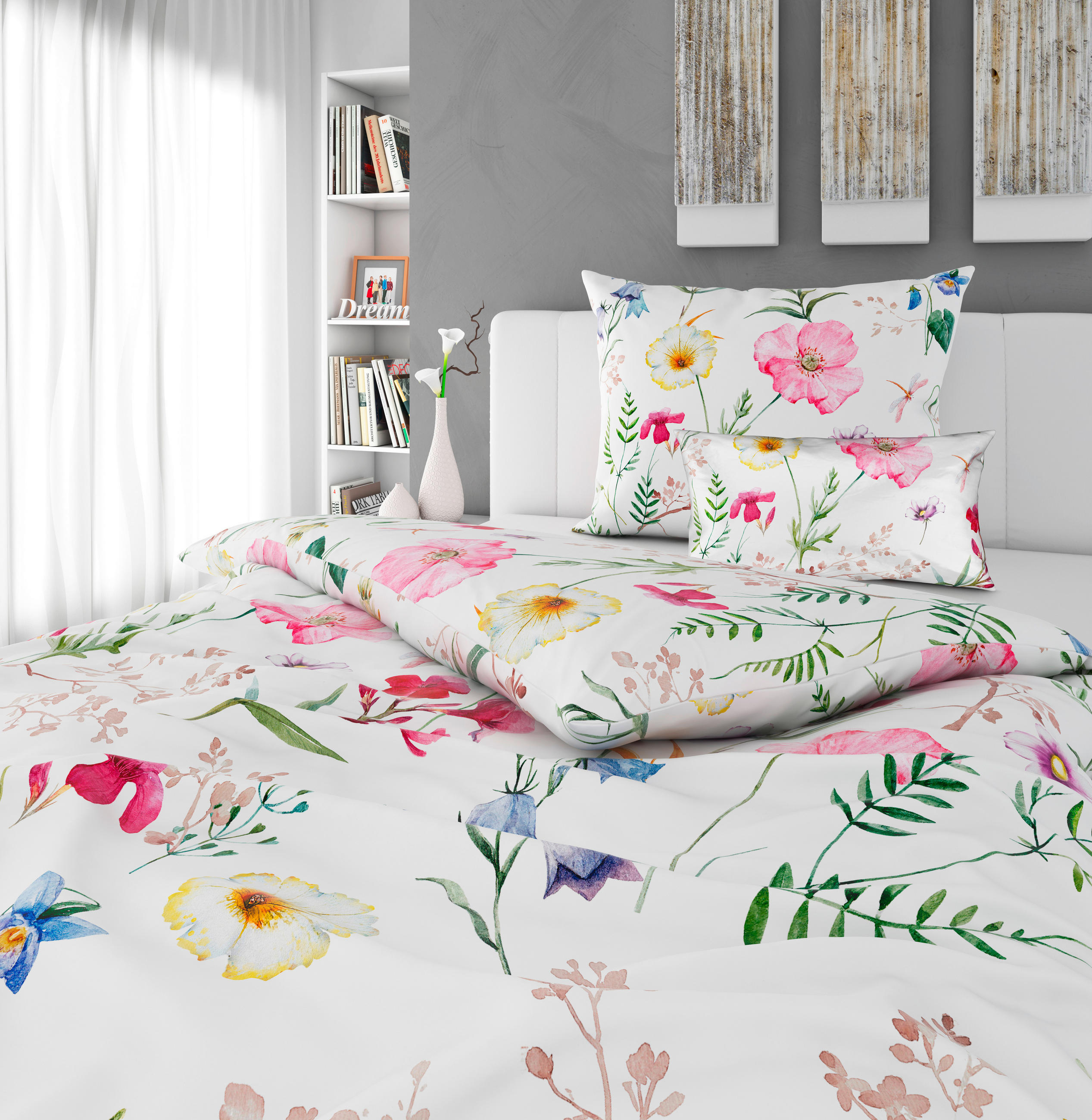 POSTELJINA LULU 140/200 cm saten višebojna  - višebojna, Konvencionalno, tekstil (140/200cm) - Esposa