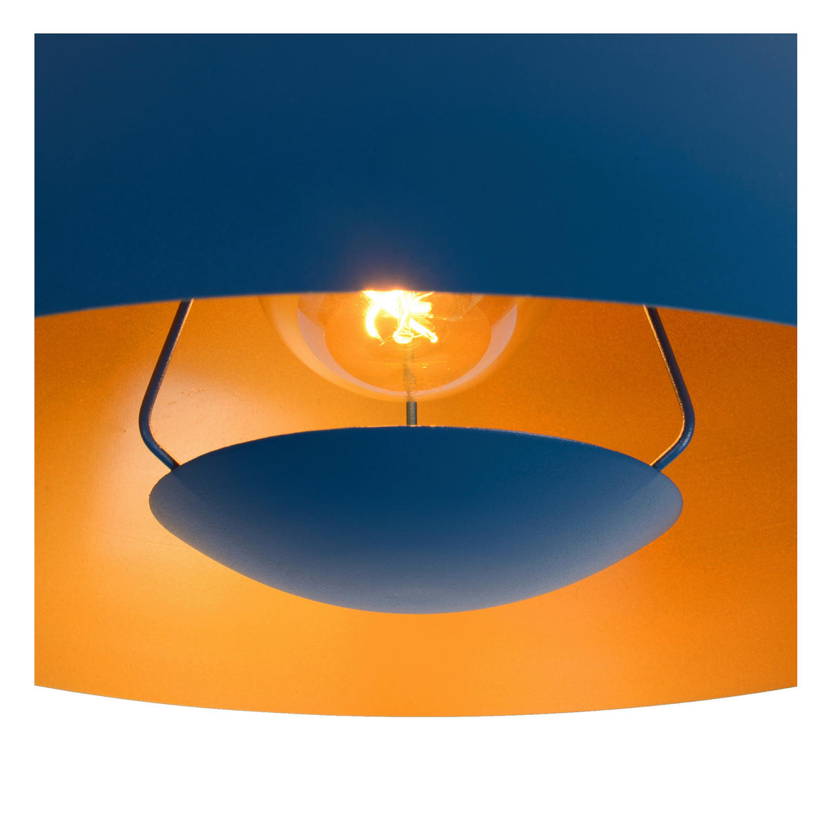 HÄNGELEUCHTE Siemon 40/150 cm   - Blau, Design, Metall (40/150cm) - Lucide