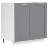 BÄNKSKÅP FÖR DISKHO 80/82/46 cm  i antracit, vit  - vit/silver, Trend, trämaterial/plast (80/82/46cm) - MID.YOU