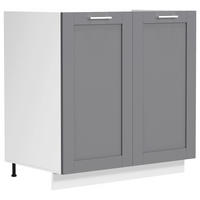 SPÜLENUNTERSCHRANK 80/82/46 cm  in Anthrazit, Weiß  - Anthrazit/Silberfarben, Trend, Holzwerkstoff/Kunststoff (80/82/46cm) - MID.YOU
