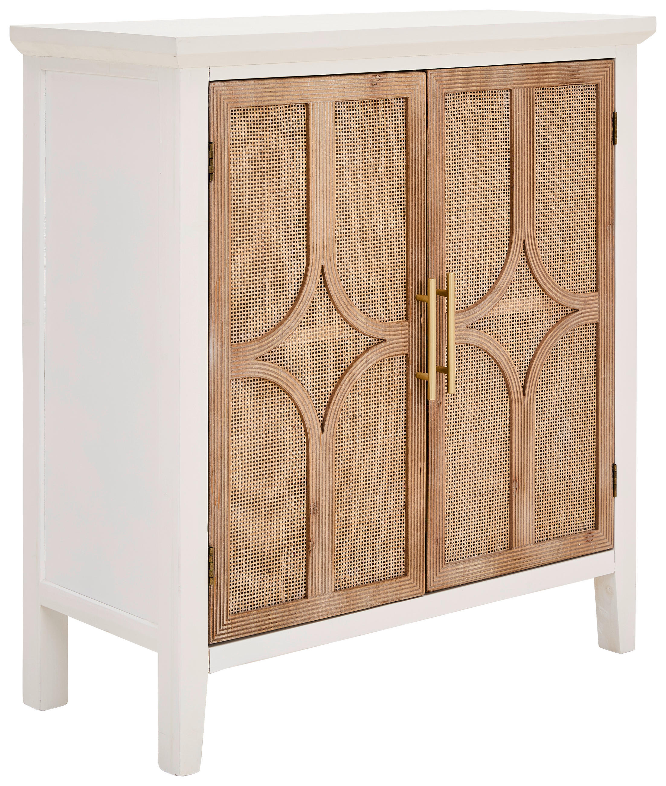 KOMMODE  in 80/85/35 cm  - Goldfarben/Weiß, KONVENTIONELL, Holz/Holzwerkstoff (80/85/35cm) - Livetastic