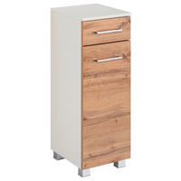 UNTERSCHRANK 30/79/35 cm   - Chromfarben/Eiche Wotan, MODERN, Holzwerkstoff/Kunststoff (30/79/35cm) - Held