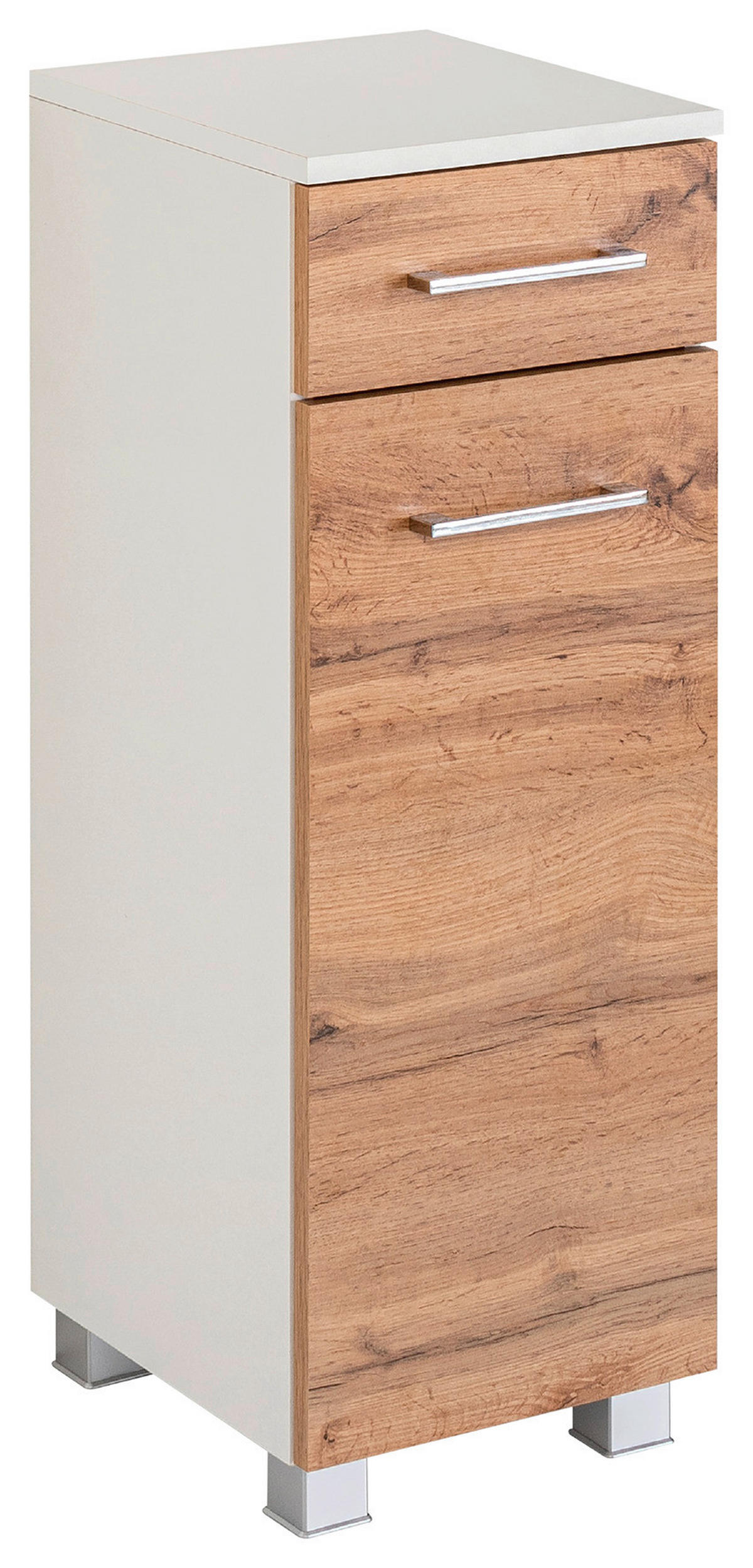 UNTERSCHRANK 30/79/35 cm   - Chromfarben/Eiche Wotan, MODERN, Holzwerkstoff/Kunststoff (30/79/35cm) - Held