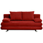 SCHLAFSOFA in Mikrofaser Bordeaux  - Chromfarben/Bordeaux, Design, Kunststoff/Textil (196/74/90cm) - Carryhome