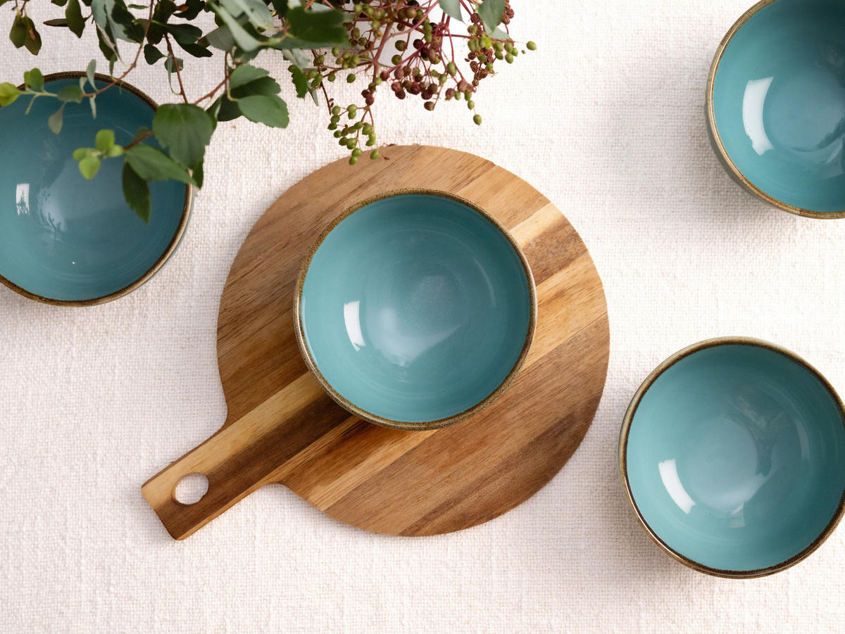 DIPSCHALENSET 11,5 cm  - Türkis, Trend, Keramik (11,5cm) - Creatable