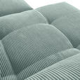 ECKSOFA  in Cord Mintgrün Zierkissen, Rückenkissen, Rücken echt  176/311 cm  - Schwarz/Mintgrün, KONVENTIONELL, Textil/Metall (176/311cm) - Carryhome