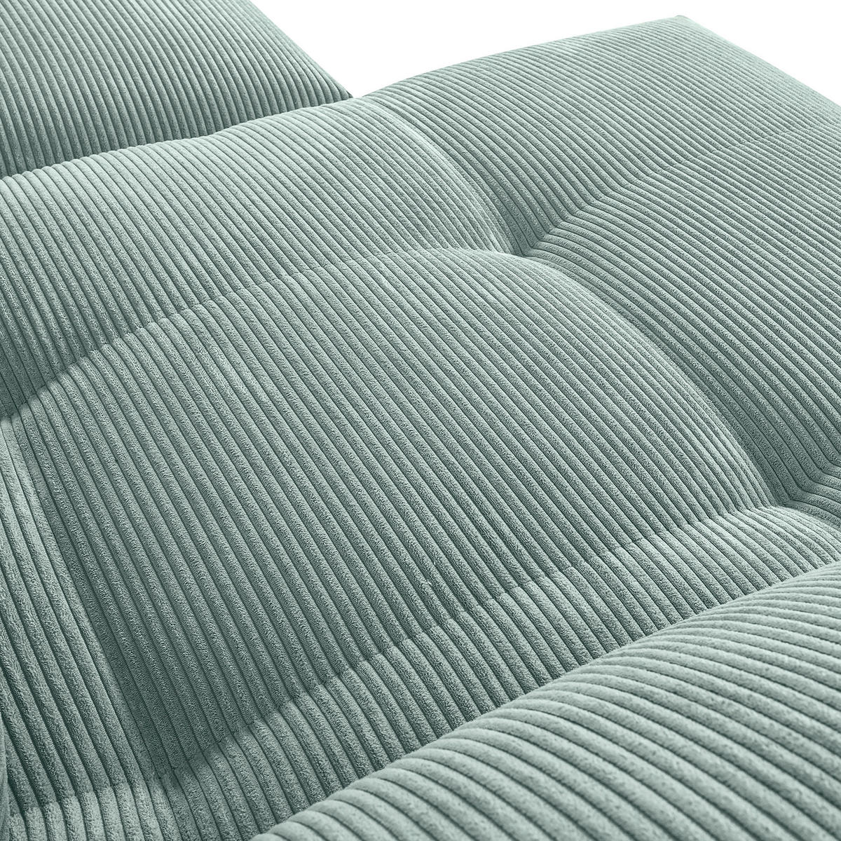 ECKSOFA Mintgrün Cord Zierkissen, Rückenkissen, Rücken echt  - Schwarz/Mintgrün, KONVENTIONELL, Textil/Metall (176/311cm) - Carryhome