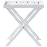 TABLETTTISCH in Holz 60/40/65 cm  - Weiß Hochglanz, KONVENTIONELL, Holz (60/40/65cm) - MID.YOU