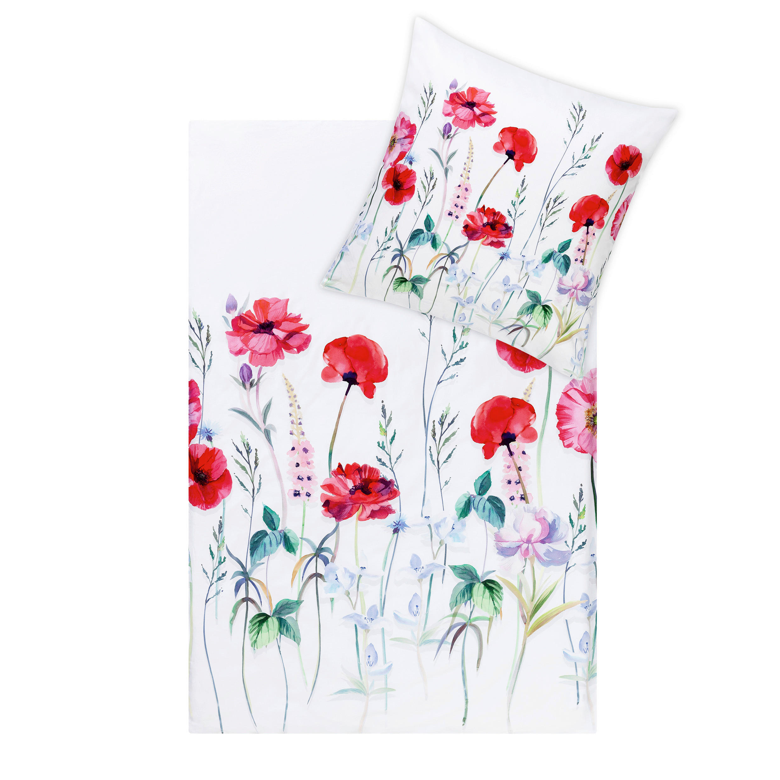 BETTWÄSCHE Impulse Makosatin 135/200 cm  - Rot, Design, Textil (135/200cm) - Estella