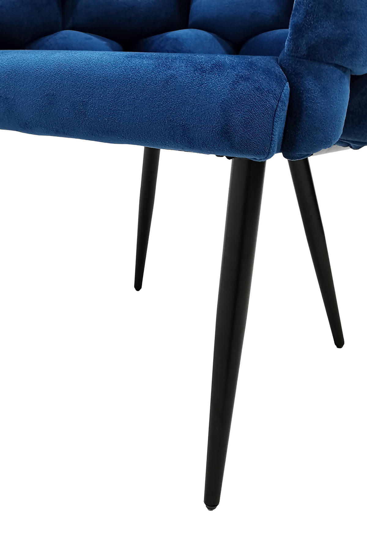 SADA ŽIDLÍ S PODRUČKAMI 2 kusy - modrá/černá, Moderní, kov/textil (65/79/61cm) - MID.YOU