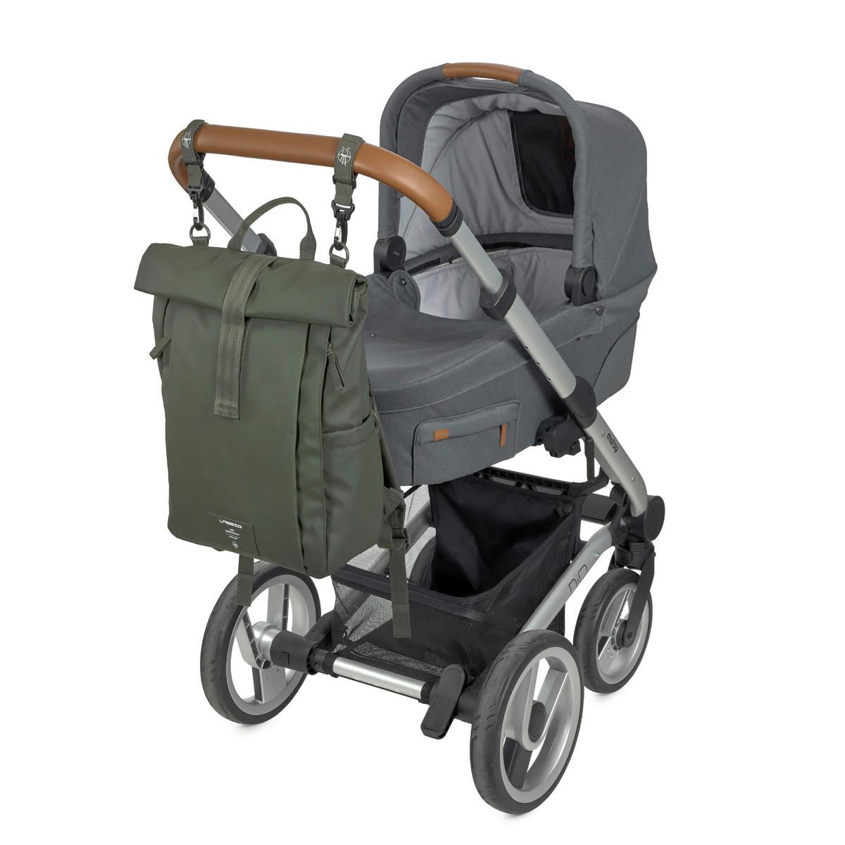 WICKELRUCKSACK  - Olivgrün, Basics, Textil (29/14,5/42cm) - Lässig