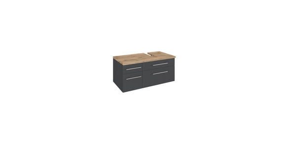 WASCHTISCHUNTERSCHRANK 90/41/47 cm - Alufarben/Grau, KONVENTIONELL, Holzwerkstoff/Metall (90/41/47cm) - Xora