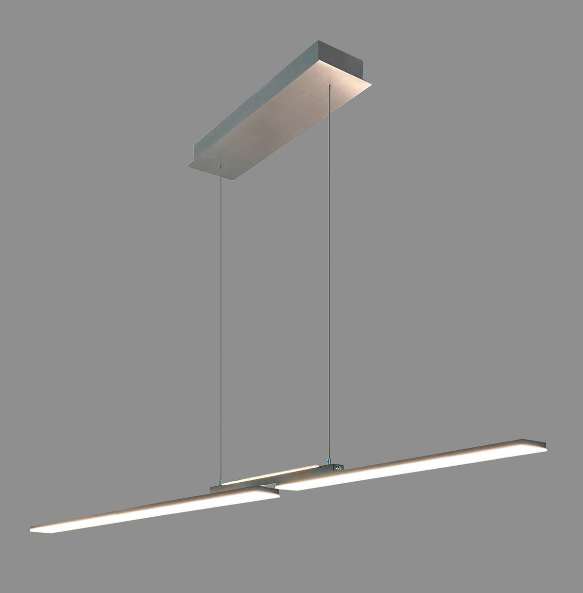 LED-HÄNGELEUCHTE 130/13/150 cm    - Nickelfarben, Design, Metall (130/13/150cm) - Hell