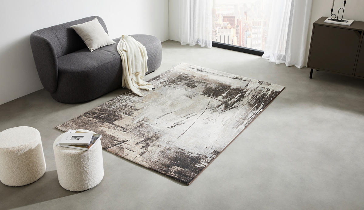 WEBTEPPICH 200/290 cm Argentum Anthrazit, Braun, Grau  - Anthrazit/Braun, Design, Kunststoff/Textil (200/290cm)