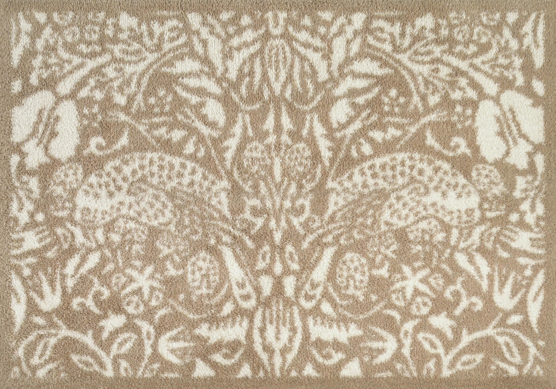 FUßMATTE 60/85 cm Pure Strawberry Thief Natural  - Blau, Design, Kunststoff/Textil (60/85cm) - wash+dry