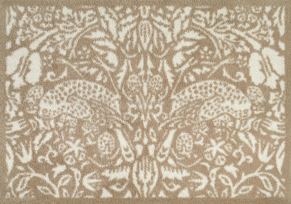 FUßMATTE 60/85 cm Pure Strawberry Thief Natural  - Blau, Design, Kunststoff/Textil (60/85cm) - wash+dry