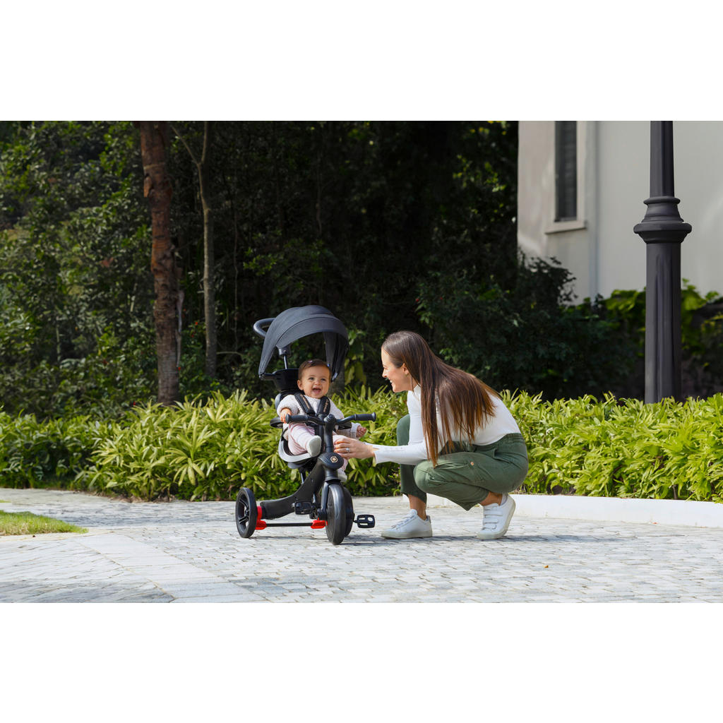 Thumbnail - Globber Dreirad Explorer Trike 4in1, Rot, Kunststoff, 47x97.5x95 cm, EN 71, höhenverstellbare Schubstange, Outdoor Spiel...